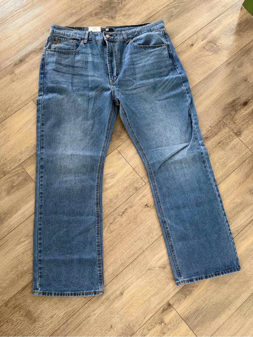 Frye Relaxed Straight-Leg Jeans in Medium Blue